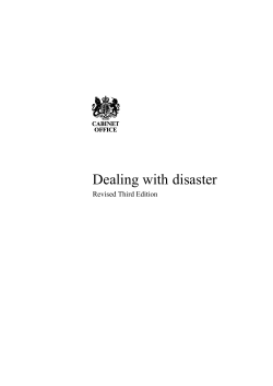 Dealing with disaster - UK Government Web Archive