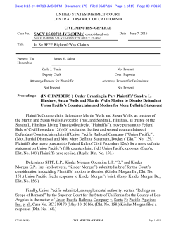 In re SFPP Right-of-Way Claims (USDC