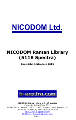 NICODOM Raman Library 5118 Spectra