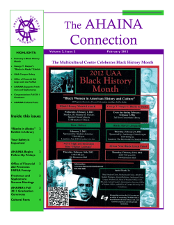 The AHAINA Connection - University of Alaska Anchorage