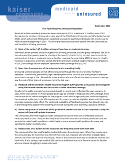 Five Facts About the Uninsured Population