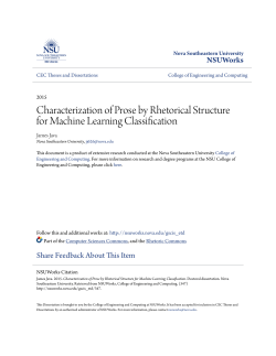 Characterization of Prose by Rhetorical Structure for