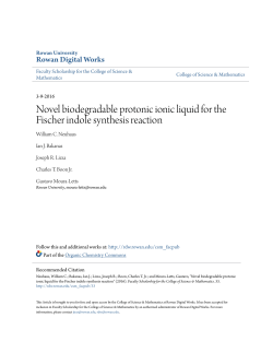 Novel biodegradable protonic ionic liquid for the Fischer indole