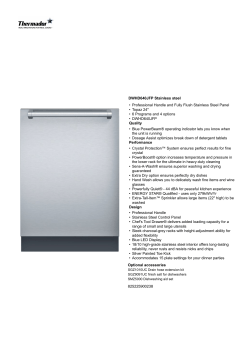 DWHD640JFP Stainless steel &bull; Professional Handle and Fully Flush