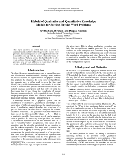 Hybrid of Qualitative and Quantitative Knowledge Models for Solving