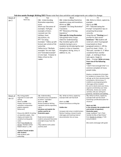 Third Nine-Weeks Strategic Writing 2015