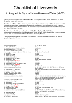NMW liverwort specimen list