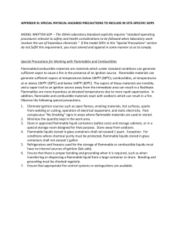 APPENDIX N: SPECIAL PHYSICAL HAZARDS PRECAUTIONS TO