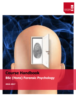 Course Handbook - Staffordshire University