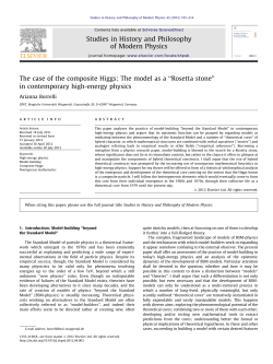The case of the composite Higgs The model as a &ldquo;Rosetta stone&rdquo; in
