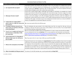 International Student and Scholar Tax FAQ