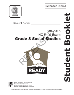 grade 8 social studies &mdash; released items