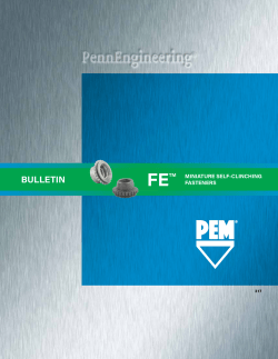 Miniature Self-Clinching Fasteners