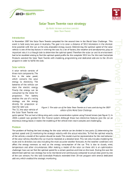 Solar Team Twente race strategy - 20-Sim