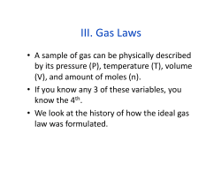III. Gas Laws