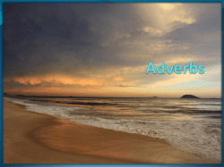 Adverbs Modifying Verbs