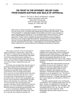on trust in the internet: belief cues from domain suffixes and seals of
