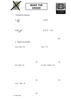Grade B Algebra Questions