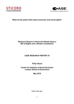 A new Bill of Rights for the UK: - STICERD