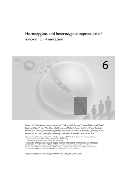 Homozygous and heterozygous expression of a novel IGF