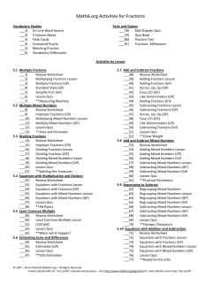 Math6.org Activities for Fractions