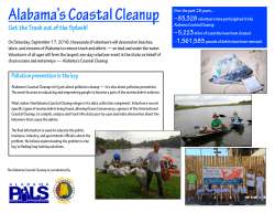 Alabama`s Coastal Cleanup