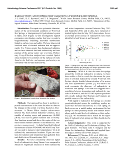 RADIOACTIVITY AND TEMPERATURE VARIATIONS AT