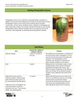 Building Winogradsky Columns MATERIALS