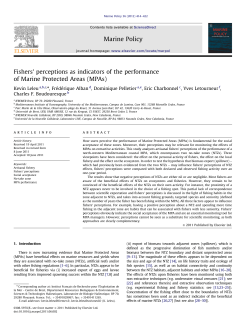 Fishers` perceptions as indicators of the performance of Marine