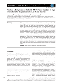 Amylase activity is associated with AMY2B copy numbers in dog