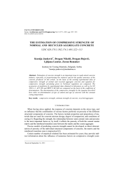 The Estimation of Compressive Strength of Normal
