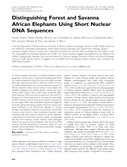 Distinguishing Forest and Savanna African Elephants Using Short