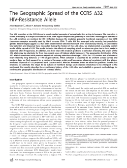 The Geographic Spread of the CCR5 D32 HIV