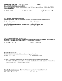 Ch 8 TEST version A