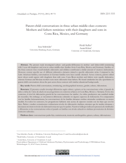 Parent-child conversations in three urban middle