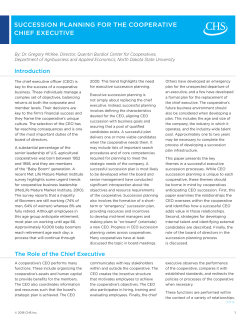 succession planning for the cooperative chief executive