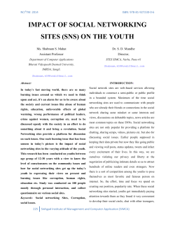 IMPACT OF SOCIAL NETWORKING SITES (SNS) ON THE YOUTH