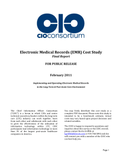 Electronic Medical Records (EMR) Cost Study