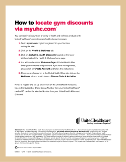 How to locate gym discounts via myuhc.com
