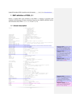 1 BNF definition of PDDL 3.1