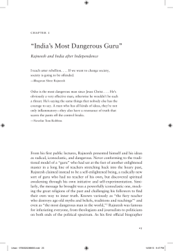 India`s Most Dangerous Guru - University of California Press