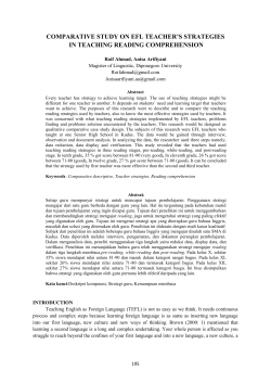 comparative study on efl teacher‟s strategies in