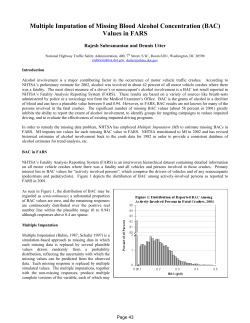 Multiple Imputation of Missing Blood Alcohol Concentration (BAC