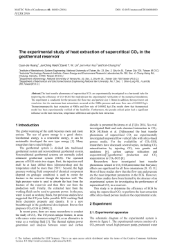 The experimental study of heat extraction of supercritical CO2 in the