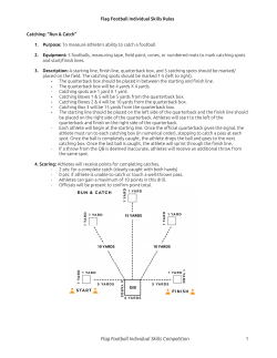 Flag Football Individual Skills Rules