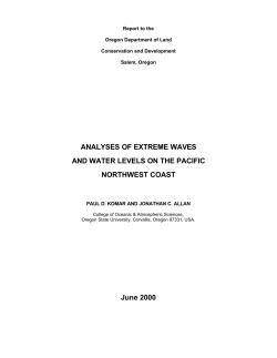 ANALYSES OF EXTREME WAVES AND WATER LEVELS ON THE