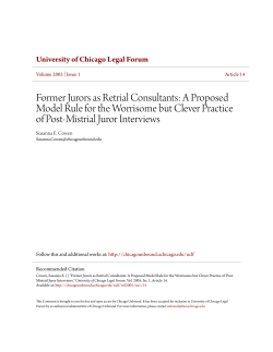 Former Jurors as Retrial Consultants: A