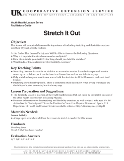 Stretch It Out - UK College of Agriculture