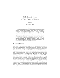 A Mechanistic Model of Three Facets of Meaning
