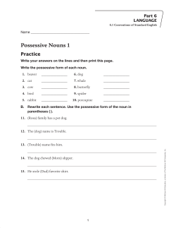 Possessive Nouns 1 - Macmillan/McGraw-Hill